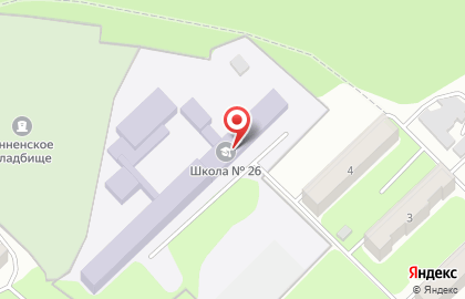 Средняя общеобразовательная школа №26 на улице Вишневского на карте