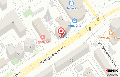 Агентство недвижимости Акцент на Кемеровской улице на карте