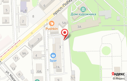 Домострой на улице Пушкина на карте