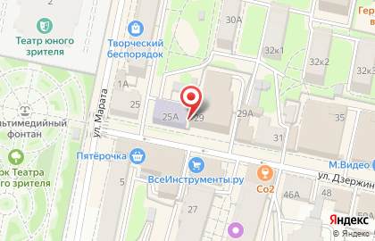 МЭСИ, Московский государственный университет экономики, статистики и информатики на улице Дзержинского на карте