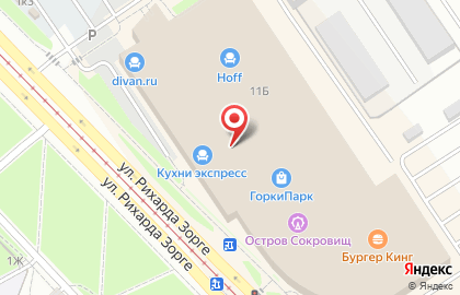 Банкомат Райффайзенбанк на улице Рихарда Зорге на карте