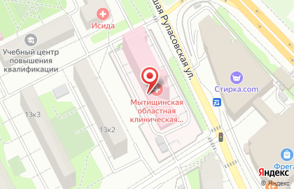 Поликлиника №1 Мытищинская городская клиническая больница на улице Воровского в Мытищах на карте