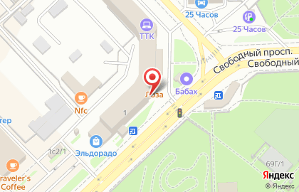 Кафе Лоза в Красноярске на карте