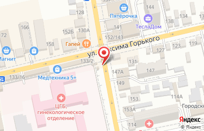 Киоск кондитерских изделий Франзолька на улице М.Горького на карте