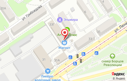 Супермаркет Магнит в Кузнецком районе на карте