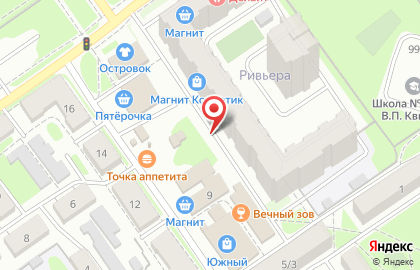 Теремок на улице Краснова на карте