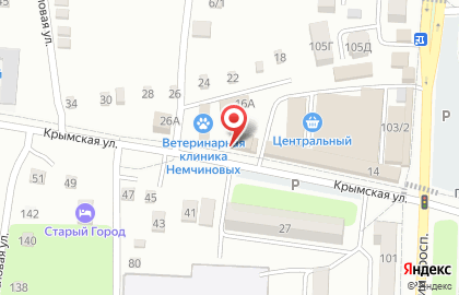 Магазин Свежак на Крымской улице на карте