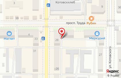 Центрально-Черноземный банк Сбербанка России на проспекте Труда в Котовске на карте