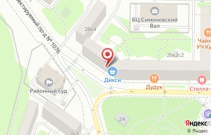 Автошкола Триумф на улице Симоновский Вал на карте