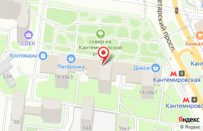 Живика на Кантемировской на карте