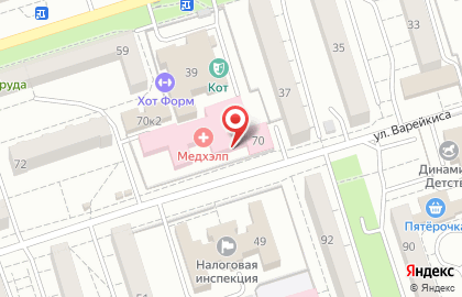 Медицинский центр Медхэлп на улице Варейкиса на карте