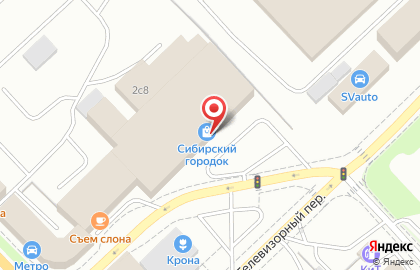 Торгово-развлекательный комплекс Сибирский городок в Октябрьском районе на карте