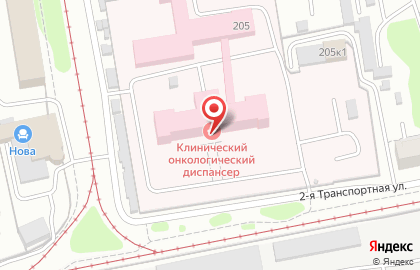Клинический онкологический диспансер в Октябрьском районе на карте