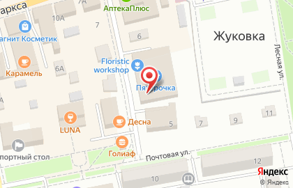 Аптека Сердце Брянска в Почтовом переулке на карте