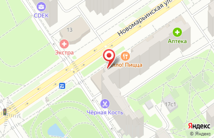 Универсам Fix Price на Новомарьинской улице на карте