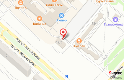 Автомойка Аква комфорт на проспекте Комарова на карте