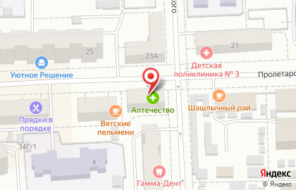 Аптека Аптечество в Кирове на карте