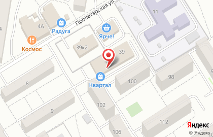 Сауна Аква-сервис на Пролетарской улице на карте