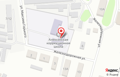 Алексинская школа на улице Горького на карте