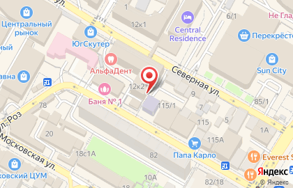 Магазин инструментов Мастер в Центральном районе на карте