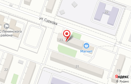 Сеть супермаркетов Магнит на улице Суркова на карте