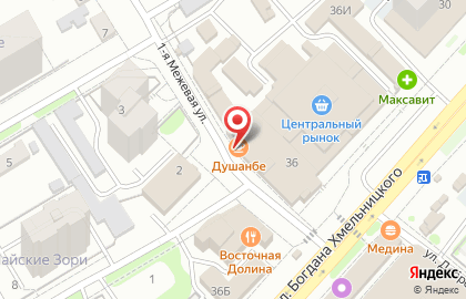 Ресторан Долина на улице Богдана Хмельницкого на карте