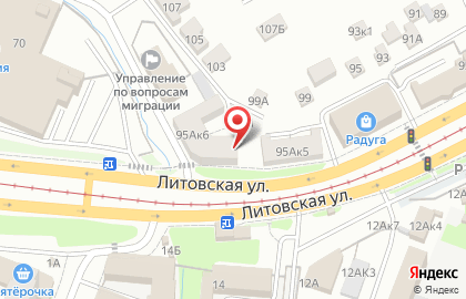 Центр коммунально-социальных услуг г.Курска на Литовской улице на карте