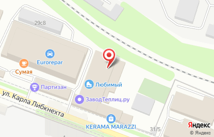 Производственная компания ЗАВОД ГОТОВЫХ ТЕПЛИЦ на улице Карла Либкнехта на карте