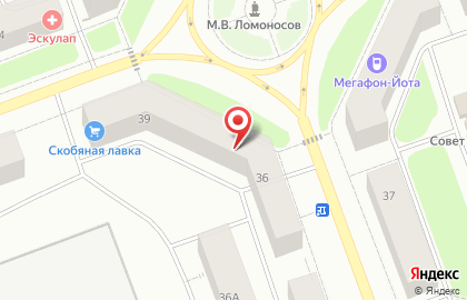 Банкомат Московский Индустриальный Банк на проспекте Ленина, 36 в Северодвинске на карте