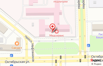 Аптека Медсервис на Октябрьской улице на карте