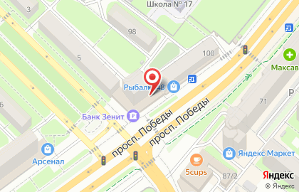 Магазин разливного пива Хмель и солод в Октябрьском районе на карте