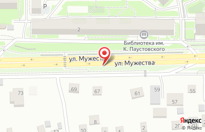 Интерра на улице Мужества на карте