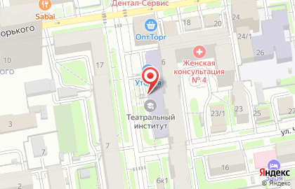 Комплексный центр социального обслуживания населения Центрального округа в Новосибирске на карте