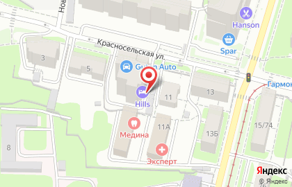 Отель Вояж на Красносельской улице на карте