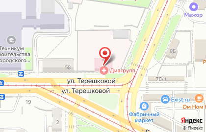 Детская клиника ДиаГрупп на улице Терешковой, 60 на карте