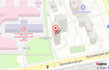 Участковый пункт полиции, район Перово на Кусковской улице на карте