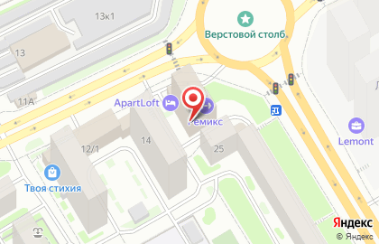 Школа танцев Вензеля в Железнодорожном районе на карте