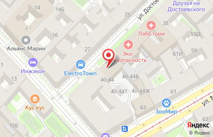 Лира на улице Достоевского на карте