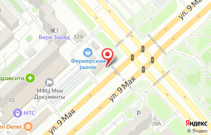 Магазин фруктов и овощей в Советском районе на карте