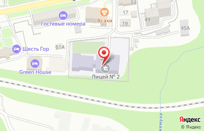 Лицей №2 на улице Чайковского на карте