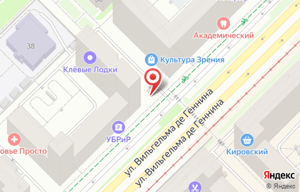 Киоск по продаже печатной продукции Роспечать на улице Вильгельма де Геннина на карте