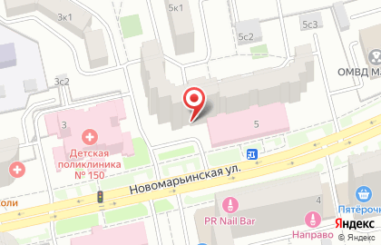 Салон-парикмахерская Жаклин на Новомарьинской улице на карте