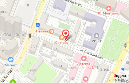 Магазин оптики Оникс на улице Сержантова на карте