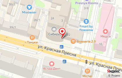 Магазин детских товаров Дочки-Сыночки на улице Красная Пресня на карте