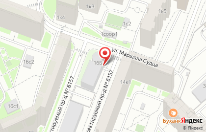 Гаражный кооператив г. Москвы на улице Полины Осипенко, 16б на карте