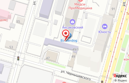 Вираж на улице Чернышевского на карте