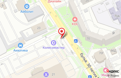 Билборды (6х3 м) от РГ Дрим на бульваре 30-летия Победы на карте