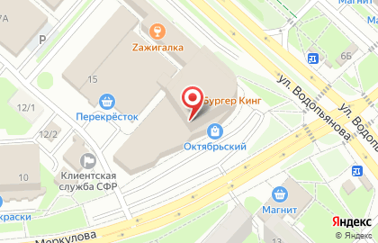 Мини-маркет Сытый Бацька в Октябрьском районе на карте