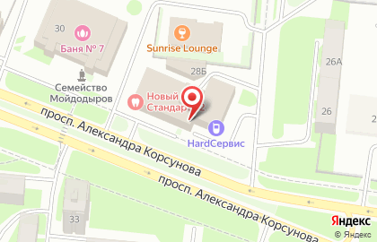 Удача на проспекте Александра Корсунова на карте