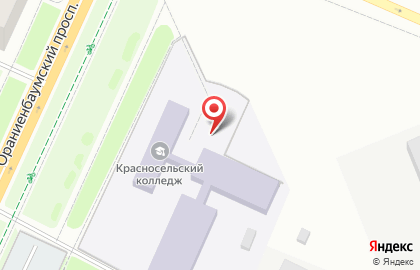 Автошкола Петродворцовый колледж в Петродворцовом районе на карте